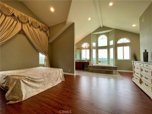 21062 Quail Run Dr, Diamond Bar, CA 91789 - bedroom featuring multiple windows, dark wood-type flooring, and recessed lighting
