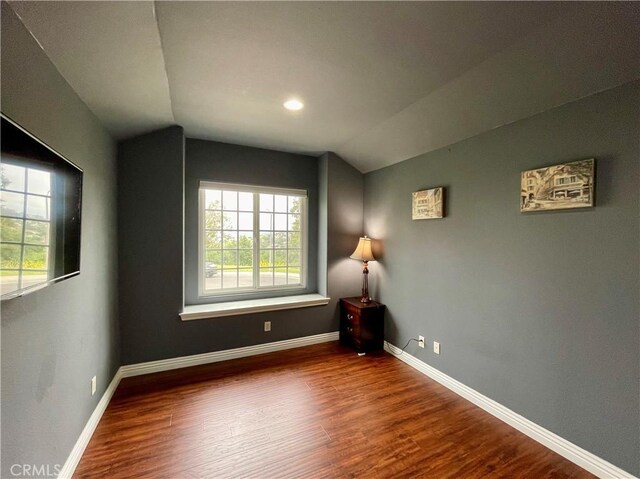 21062 Quail Run Dr, Diamond Bar, CA 91789 - empty room with wood finished floors and lofted ceiling