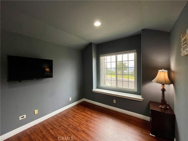 21062 Quail Run Dr, Diamond Bar, CA 91789 - unfurnished living room featuring wood finished floors, vaulted ceiling, and recessed lighting