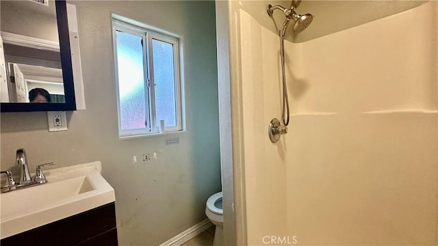 10108 Klingerman St, South El Monte, CA 91733 - full bath featuring toilet, walk in shower, vanity, and baseboards
