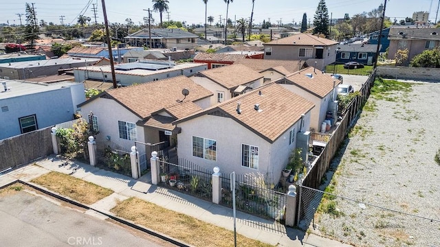 aerial view with a residential view