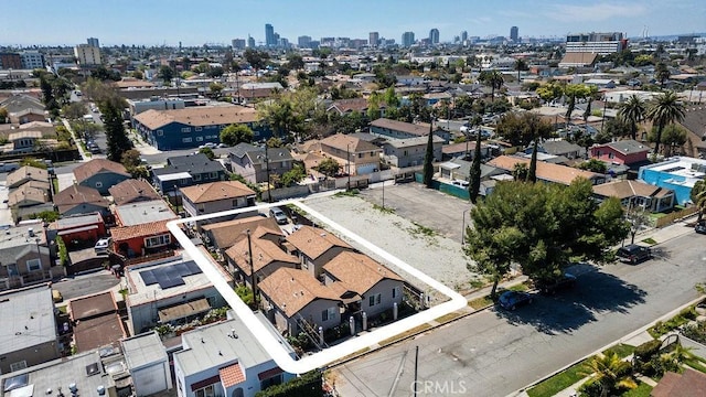 aerial view featuring a city view