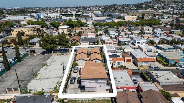 drone / aerial view with a residential view