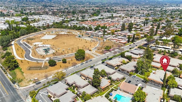 bird's eye view featuring a residential view