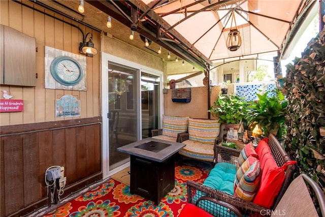 view of patio with outdoor lounge area