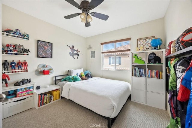 372 W Linden Dr, Orange, CA 92865 - carpeted bedroom featuring a ceiling fan