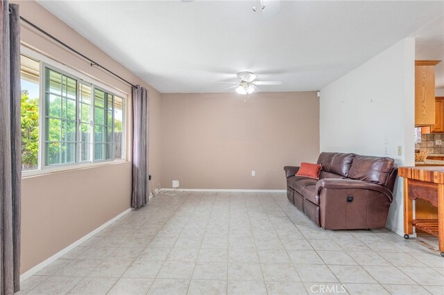 26481 Jamestown Dr, Menifee, CA 92586 - unfurnished room with a ceiling fan and light tile patterned floors