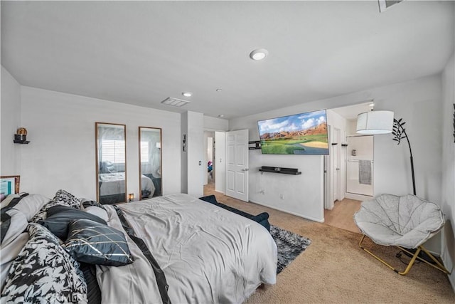 67410 Rio Vista Dr, Cathedral City, CA 92234 - bedroom with light colored carpet and recessed lighting