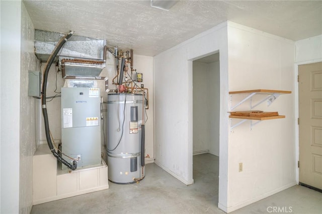 utilities featuring secured water heater and heating unit