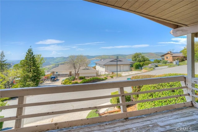 exterior space with a mountain view