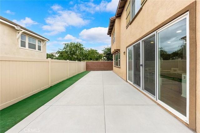 view of patio / terrace featuring a fenced backyard