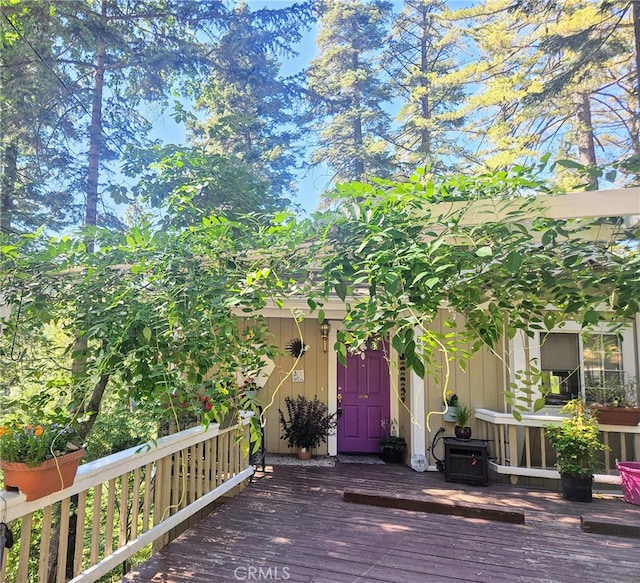 848 Oakmont, Lake Arrowhead, CA 92352 - view of wooden terrace