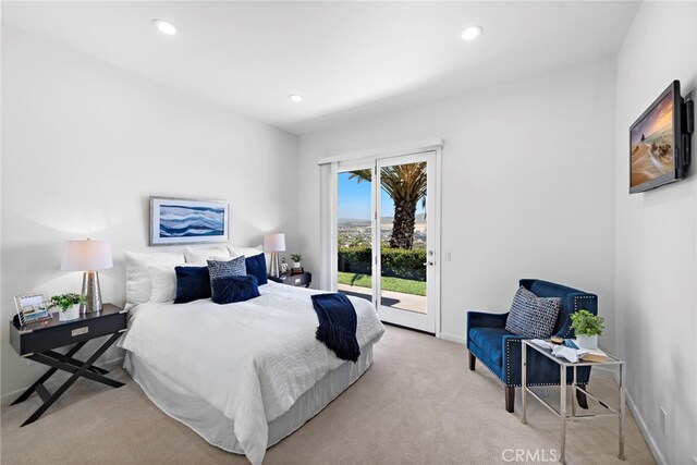 6 Riverstone, Laguna Niguel, CA 92677 - carpeted bedroom featuring baseboards, access to exterior, and recessed lighting