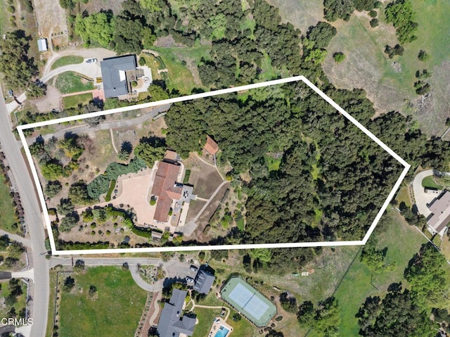 1270 Dove Meadow Rd, Solvang, CA 93463 - map / location with property boundaries highlighted