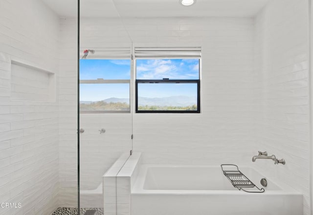 1270 Dove Meadow Rd, Solvang, CA 93463 - full bathroom with a bath and a tile shower