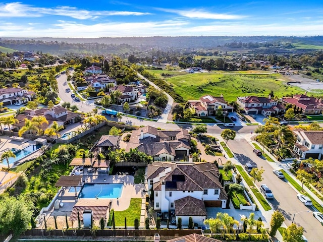 drone / aerial view with a residential view