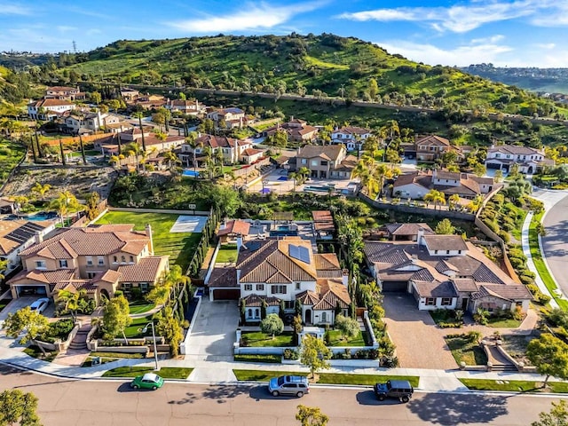 aerial view featuring a residential view