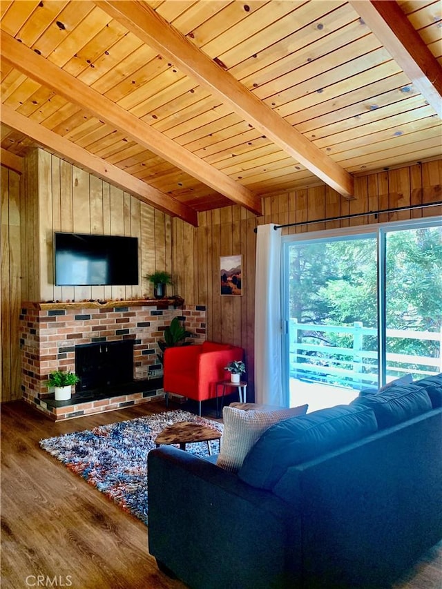 33010 Juniper Ln, Green Valley Lake, CA 92341 - living area featuring wood ceiling and wooden walls