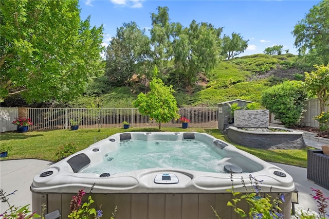 1441 San Almada Rd, Corona, CA 92882 - exterior space with fence and a hot tub