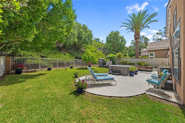 1441 San Almada Rd, Corona, CA 92882 - view of yard featuring a patio and a fenced backyard