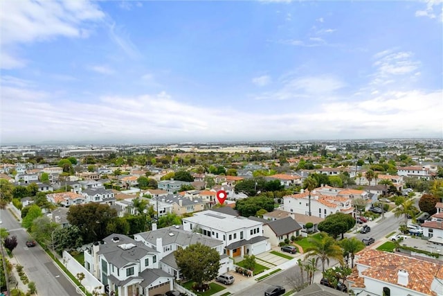 drone / aerial view with a residential view