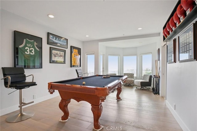 3 Via Pasa, San Clemente, CA 92673 - game room featuring billiards table, wood finished floors, and recessed lighting