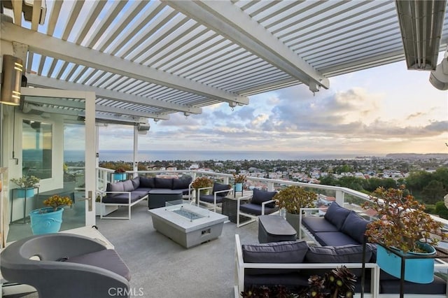 3 Via Pasa, San Clemente, CA 92673 - view of patio / terrace with an outdoor living space with a fire pit and a pergola