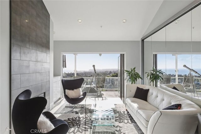 3 Via Pasa, San Clemente, CA 92673 - living room with recessed lighting and high vaulted ceiling