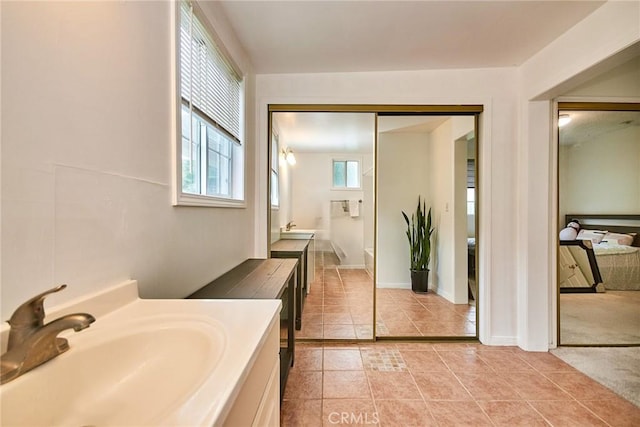 2624 W Cherry Ave, Fullerton, CA 92833 - bathroom with vanity and tile patterned floors