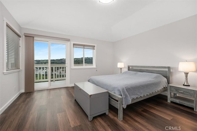 23875 Catamaran Way Unit 51, Laguna Niguel, CA 92677 - bedroom featuring access to outside and dark wood-style flooring