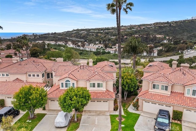 drone / aerial view with a residential view