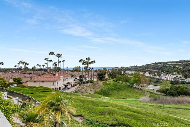 aerial view featuring a residential view