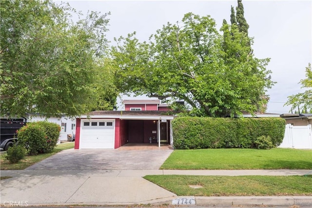 7744 Rhea Ave, Reseda, CA 91335 - view of front of property with concrete driveway and an attached garage