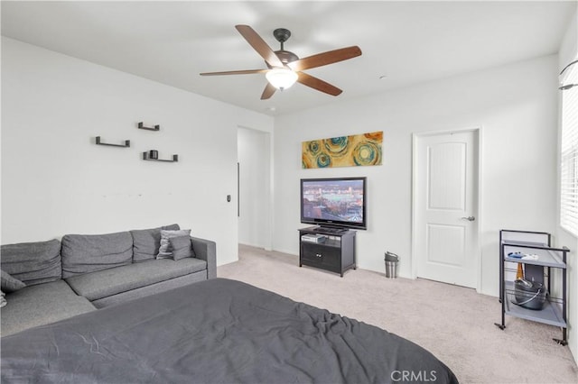 4250 W 5th St, Santa Ana, CA 92703 - living area with light colored carpet and a ceiling fan