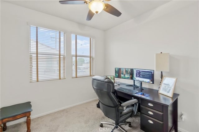 4250 W 5th St, Santa Ana, CA 92703 - carpeted office with baseboards and ceiling fan