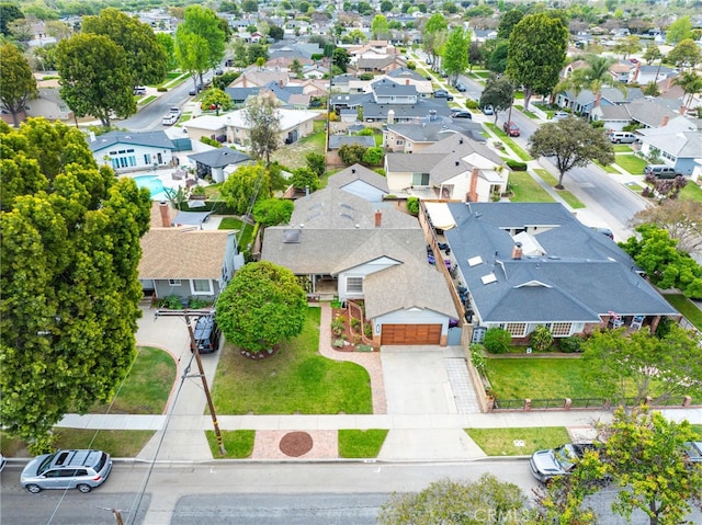 birds eye view of property featuring a residential view