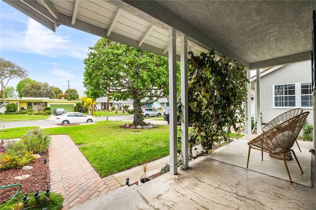 view of patio / terrace featuring covered porch