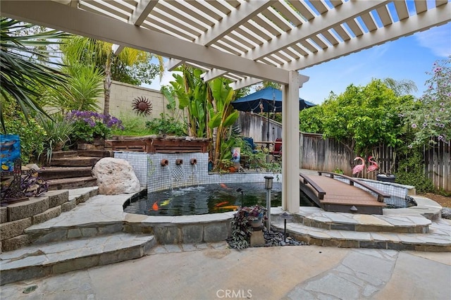 view of patio / terrace with a fenced backyard
