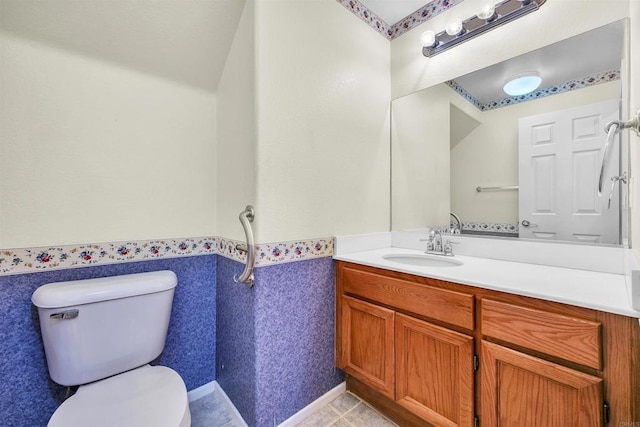 6017 Piros Way, Oceanside, CA 92056 - bathroom with toilet, tile patterned flooring, and vanity