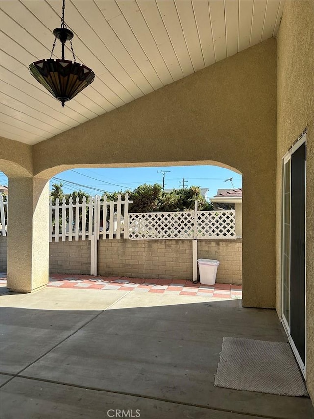 view of patio / terrace with fence