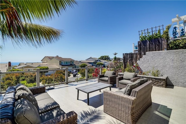 33601 Via Corvalian Unit 4, Dana Point, CA 92629 - view of patio featuring an outdoor living space