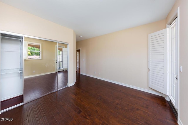 5018 Via Andrea, Newbury Park, CA 91320 - unfurnished bedroom featuring baseboards, a closet, and wood-type flooring