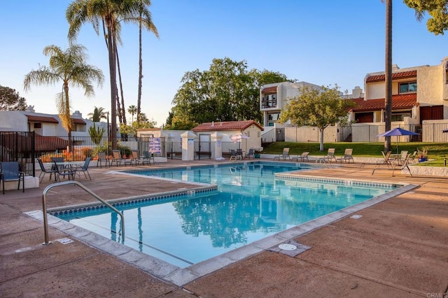 6755 Caminito Del Greco, San Diego, CA 92120 - community pool with a patio area and a residential view