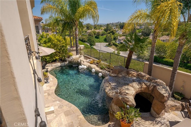 12 Santa Barbara Pl, Laguna Niguel, CA 92677 - view of swimming pool with a fenced in pool and a fenced backyard