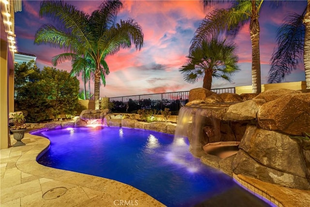 12 Santa Barbara Pl, Laguna Niguel, CA 92677 - view of swimming pool with fence, a water slide, and a fenced in pool