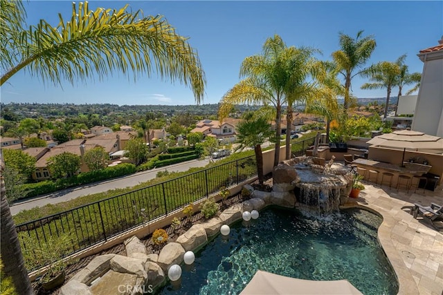 12 Santa Barbara Pl, Laguna Niguel, CA 92677 - view of swimming pool featuring a fenced in pool, a patio area, a residential view, and a fenced backyard