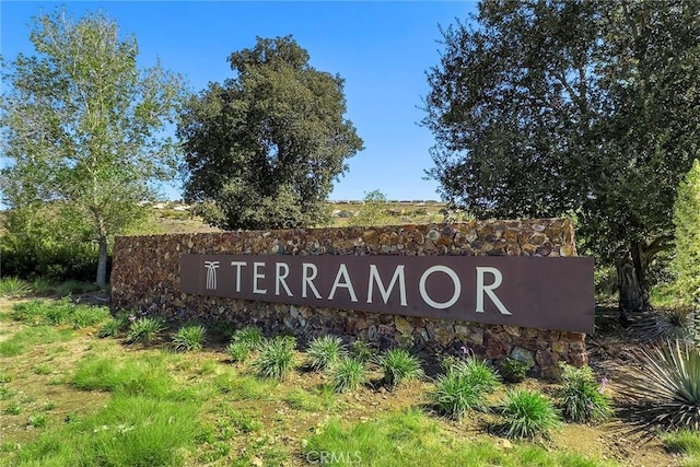view of community sign