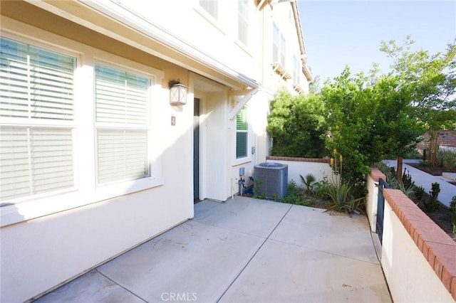 view of patio / terrace featuring central AC