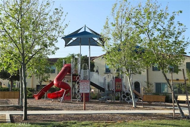 view of community jungle gym
