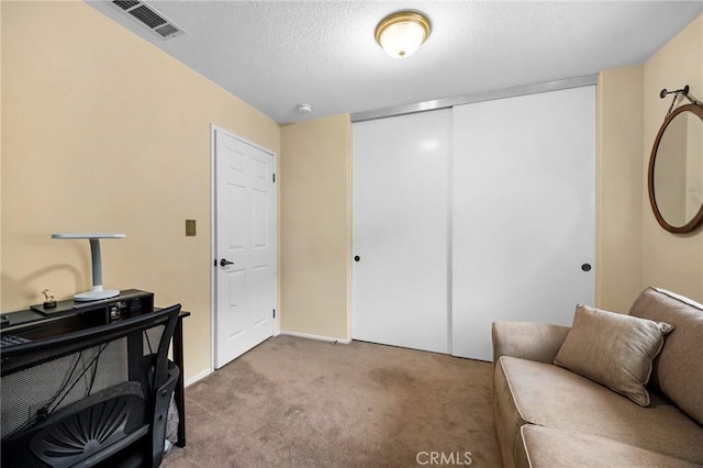 33435 Hubbard Rd, Acton, CA 93510 - living area featuring carpet and a textured ceiling